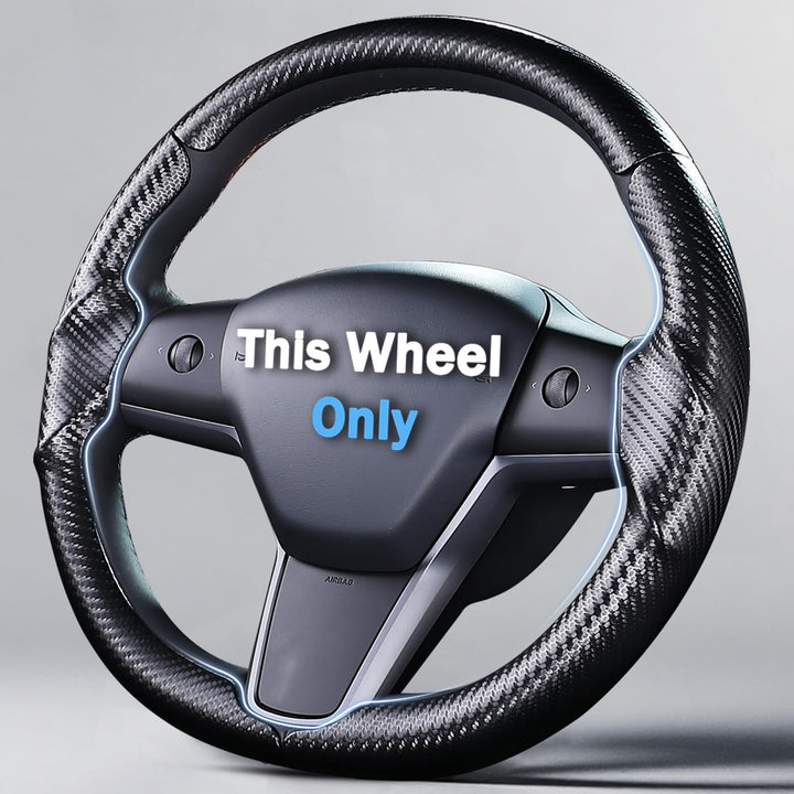 Aotoyou front view of steering wheel cover showing fit and sporty look benefit