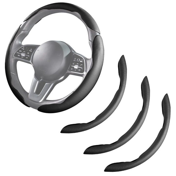 Aotoyou front view showing three-piece set and sleek black finish for quick style upgrade