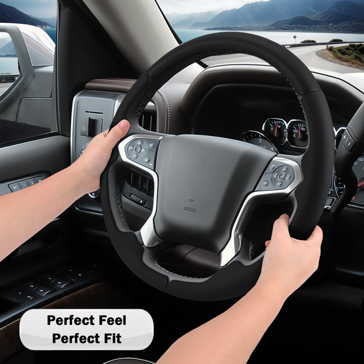 Aotoyou hand gripping wheel demonstrating non-slip control benefit