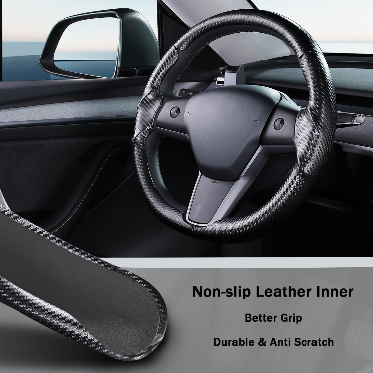 Aotoyou inner non-slip leather lining detail improving grip and anti-slip benefit