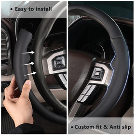 Aotoyou installed on F150 steering wheel showing accurate OEM-style fit
