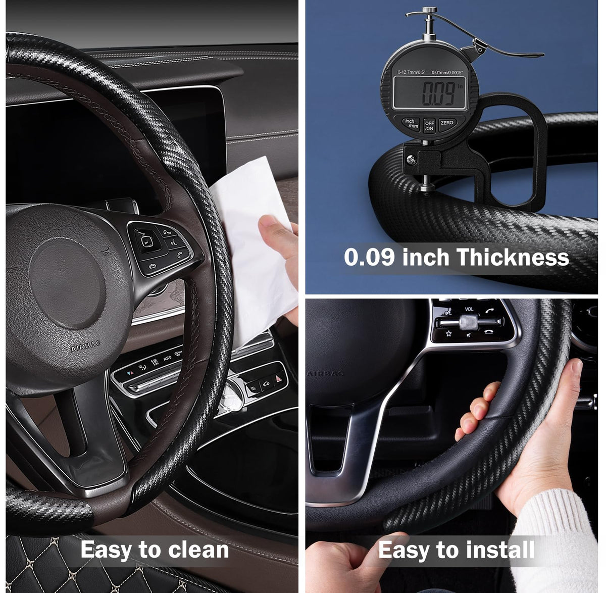 Aotoyou size comparison on standard wheel verifying 14.5–15 inch fit