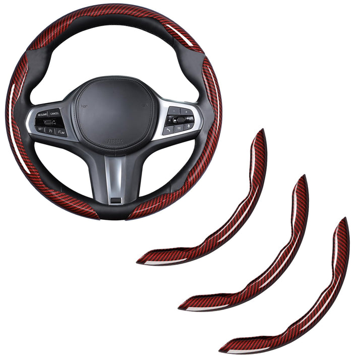 Aotoyou front view of glossy red carbon fiber cover showing sporty finish and protection