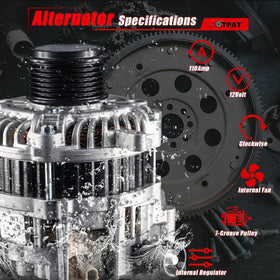 AOTPAT alternator pulley closeup showing S7 pulley and CW rotation benefit