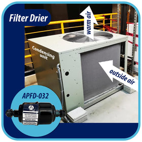AP APPLI PARTS label and stamp showing model and pressure rating for verification