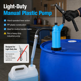 APACALI pump in use transferring motor oil for controlled spill reduction