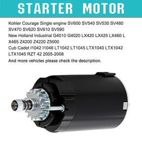 Apeixoto starter installed on a mower demonstrating direct-fit replacement