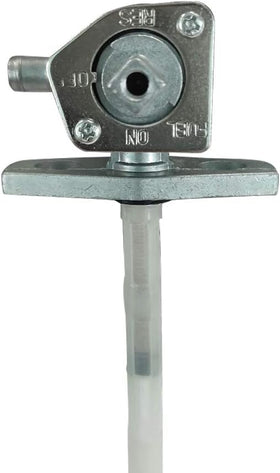 Apeixoto petcock next to ruler showing compact size and easy install