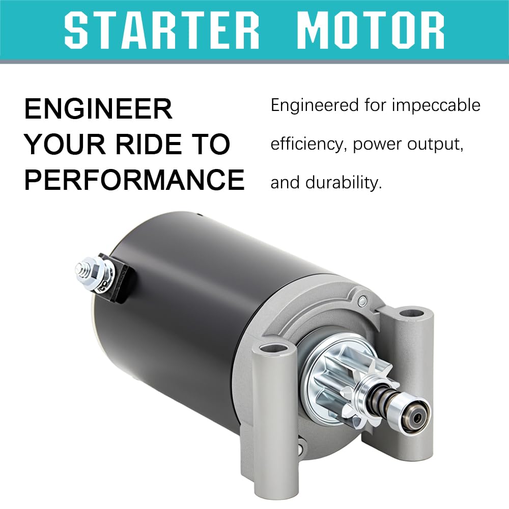 Apeixoto starter pinion closeup showing 9-tooth design and engagement benefit