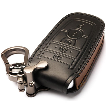 APEKUU leather key shell front view showing protective coverage and refined look