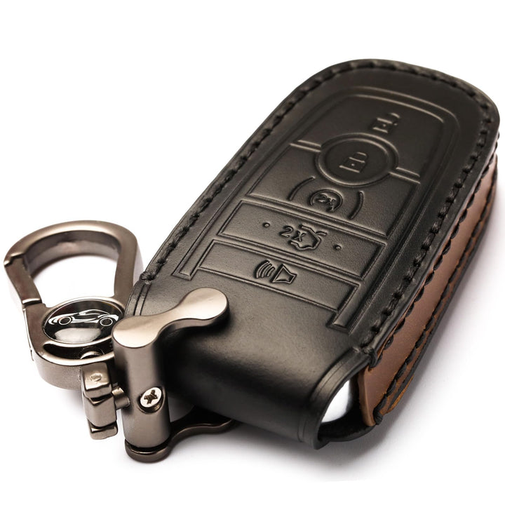 APEKUU leather key shell front view showing protective coverage and refined look
