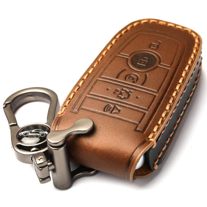 APEKUU front view leather key shell protecting Ford key fob