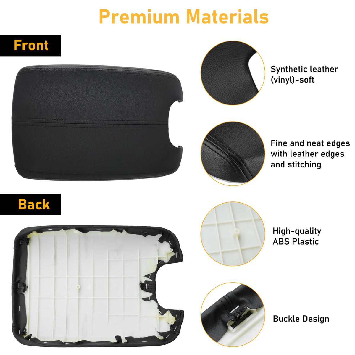 APESER armrest installed driver side demonstrating proper fit and enhanced ergonomics