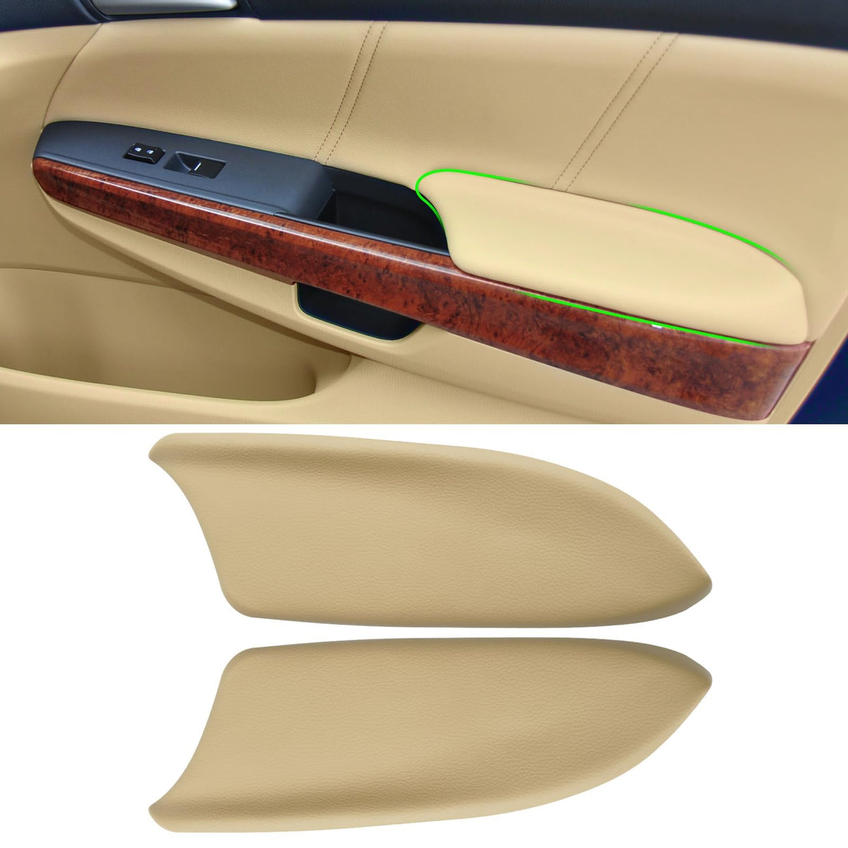 APESER front packaging view showing beige armrest covers and brand benefit of restoration