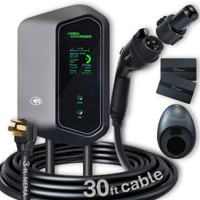 ApexCharger front panel showing mounts and branding for quick identification and installation