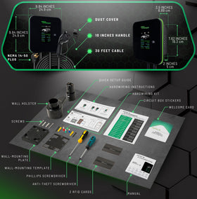 ApexCharger MACH 2 LED display and RFID cards showing smart controls and access convenience