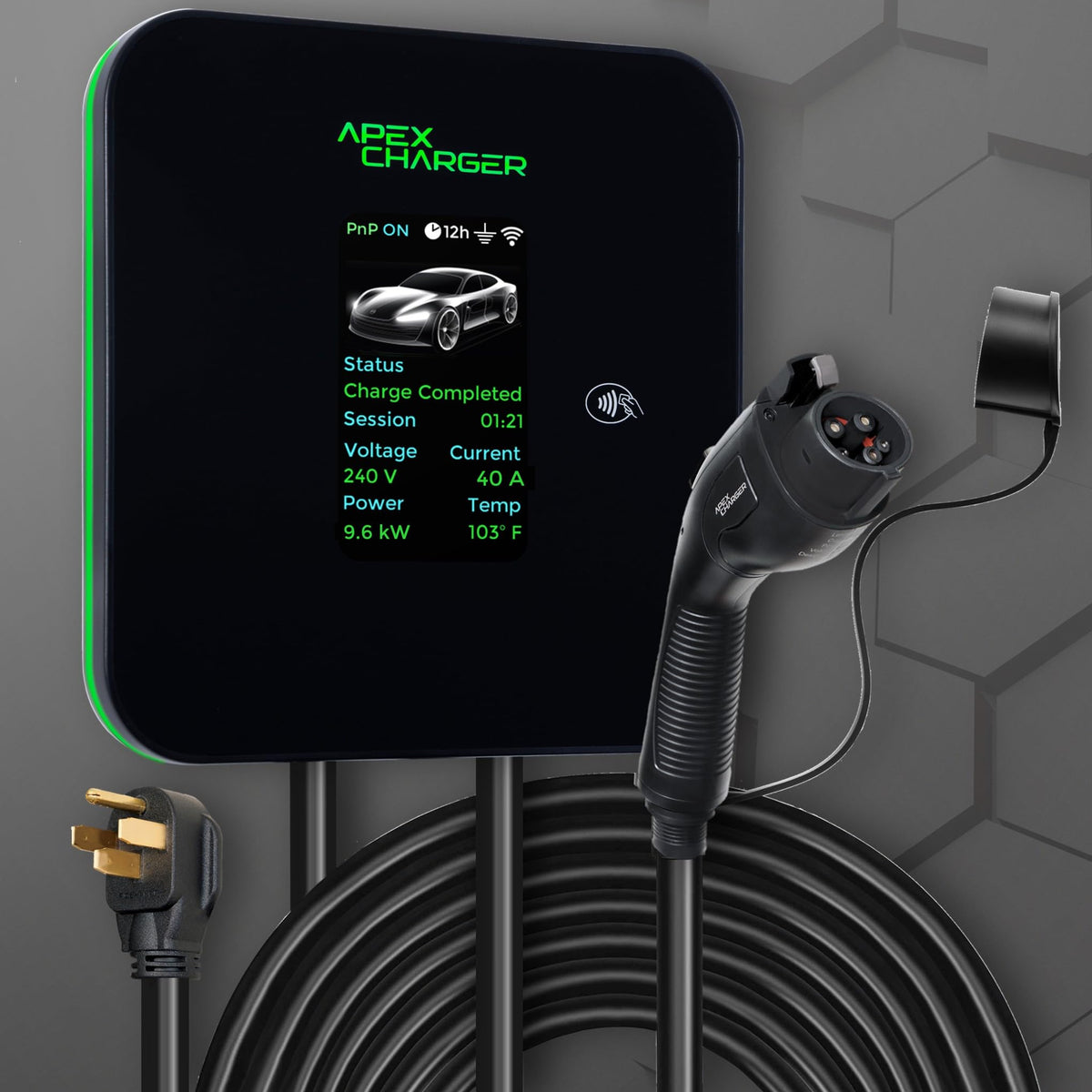 ApexCharger MACH 2 weatherproof enclosure demonstrating outdoor readiness and protection