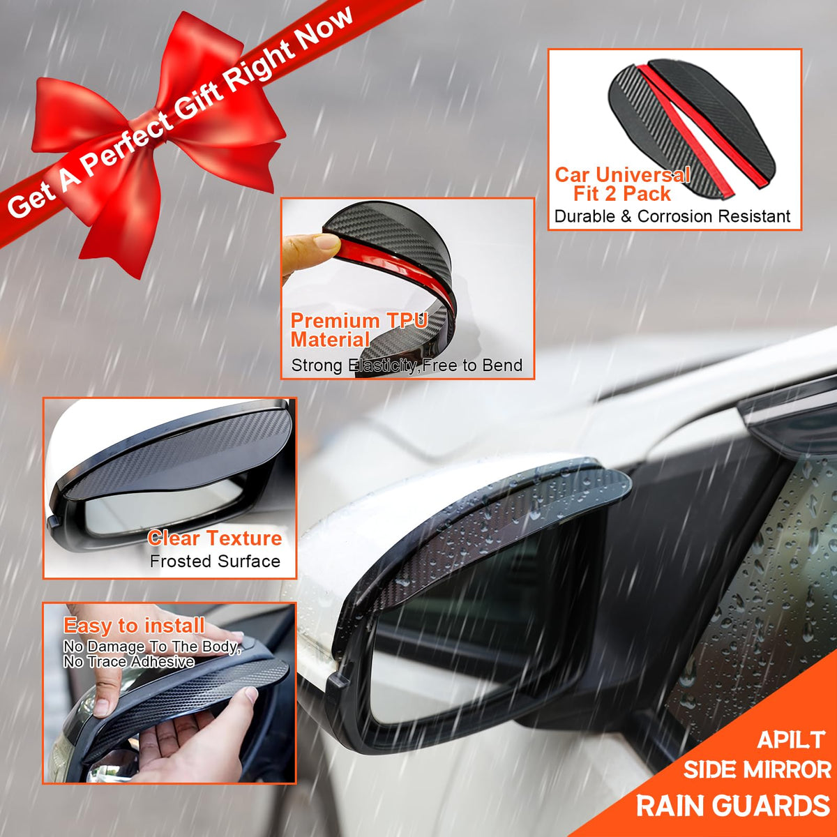 APILT lifestyle shot of Tundra driving in rain with visors providing ventilation