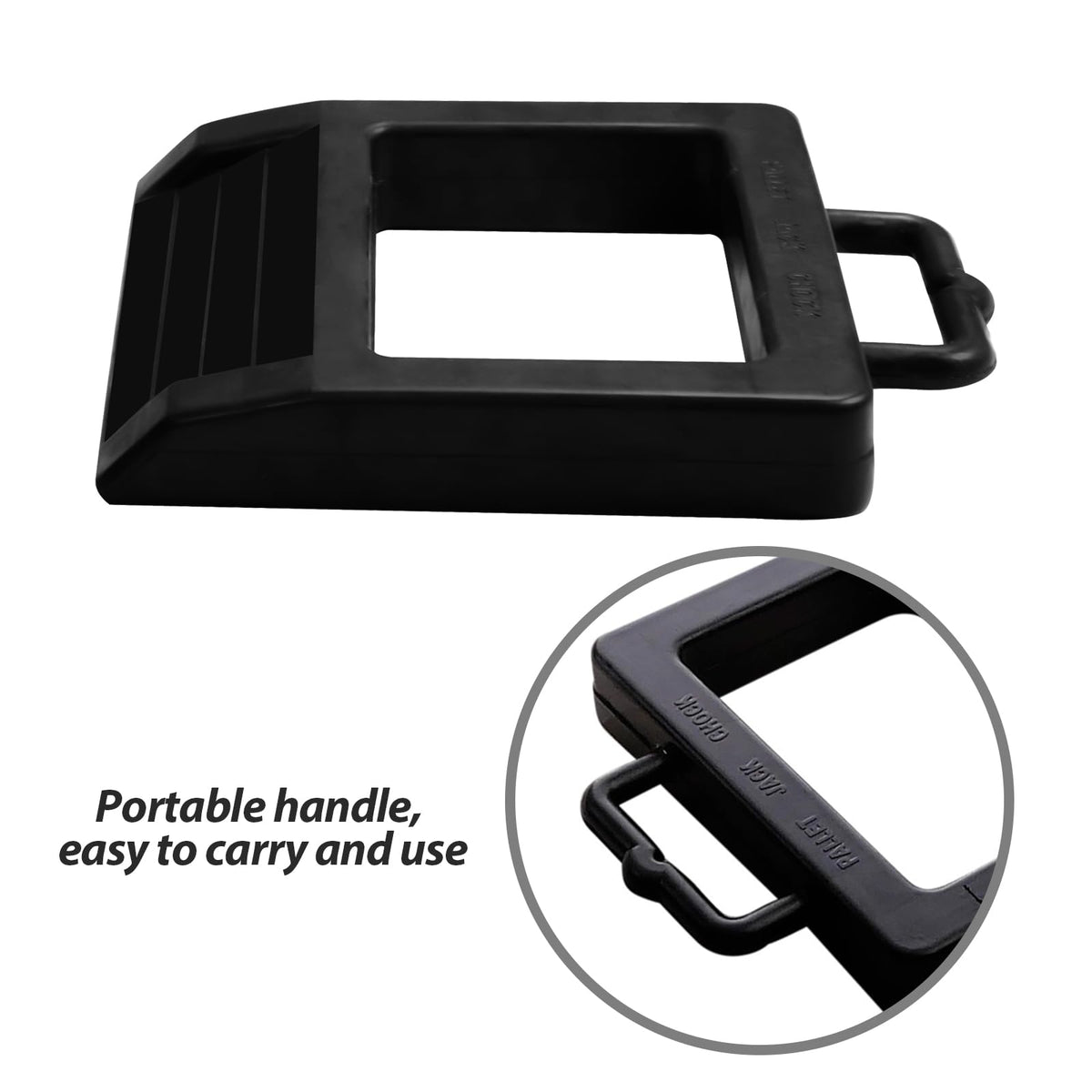 APOLLOLIFT detail of wheel channel that secures pallet jack wheels and prevents unwanted movement