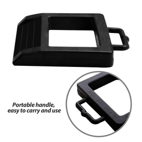 APOLLOLIFT detail of wheel channel that secures pallet jack wheels and prevents unwanted movement