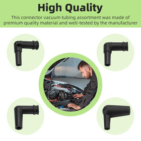 Apopip elbow installed in engine bay demonstrating secure hose connection
