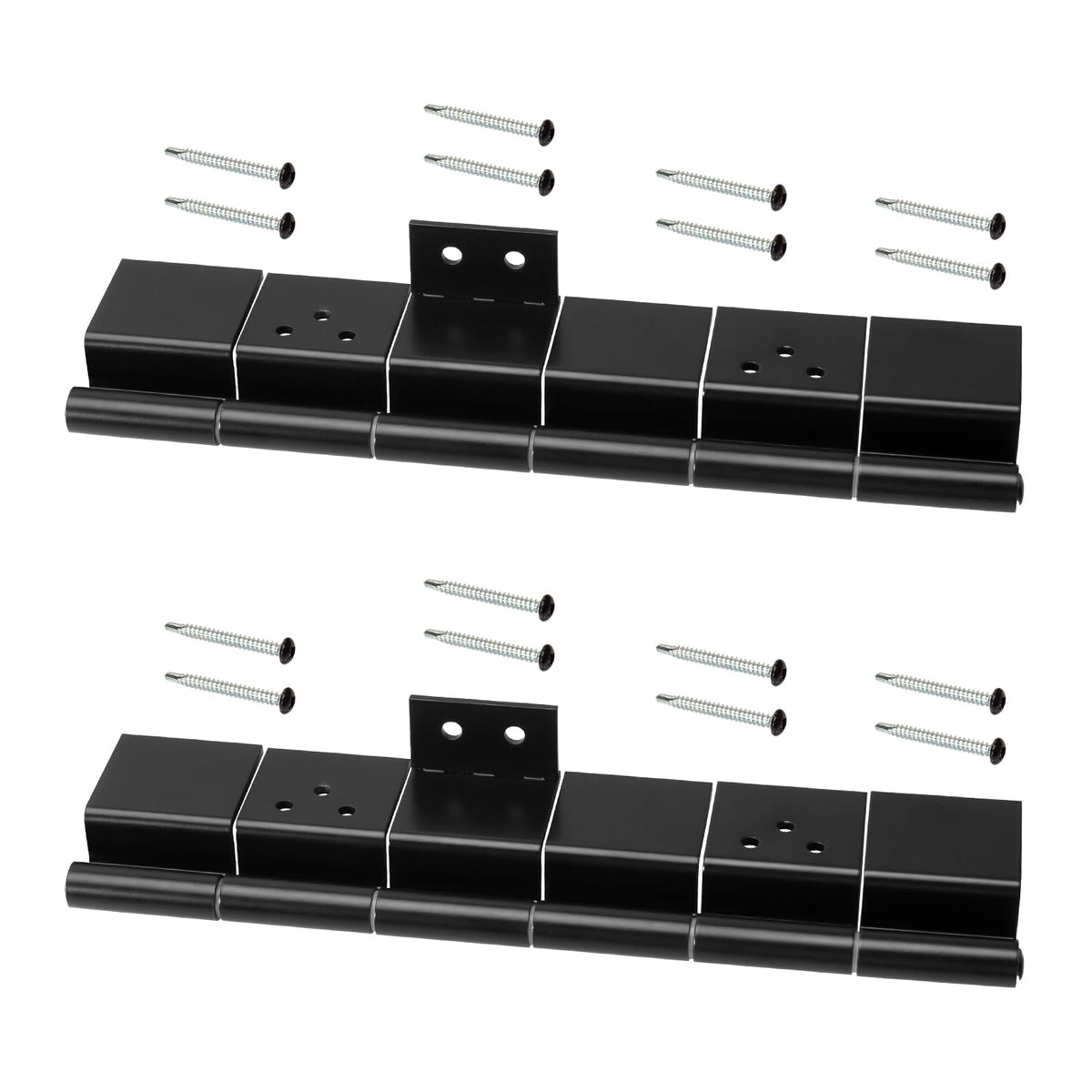 Apopip front view of black friction hinge 2-pack showing compact replacement