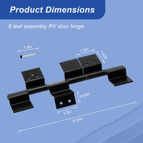 Apopip hinge installed on RV door showing smoother controlled operation
