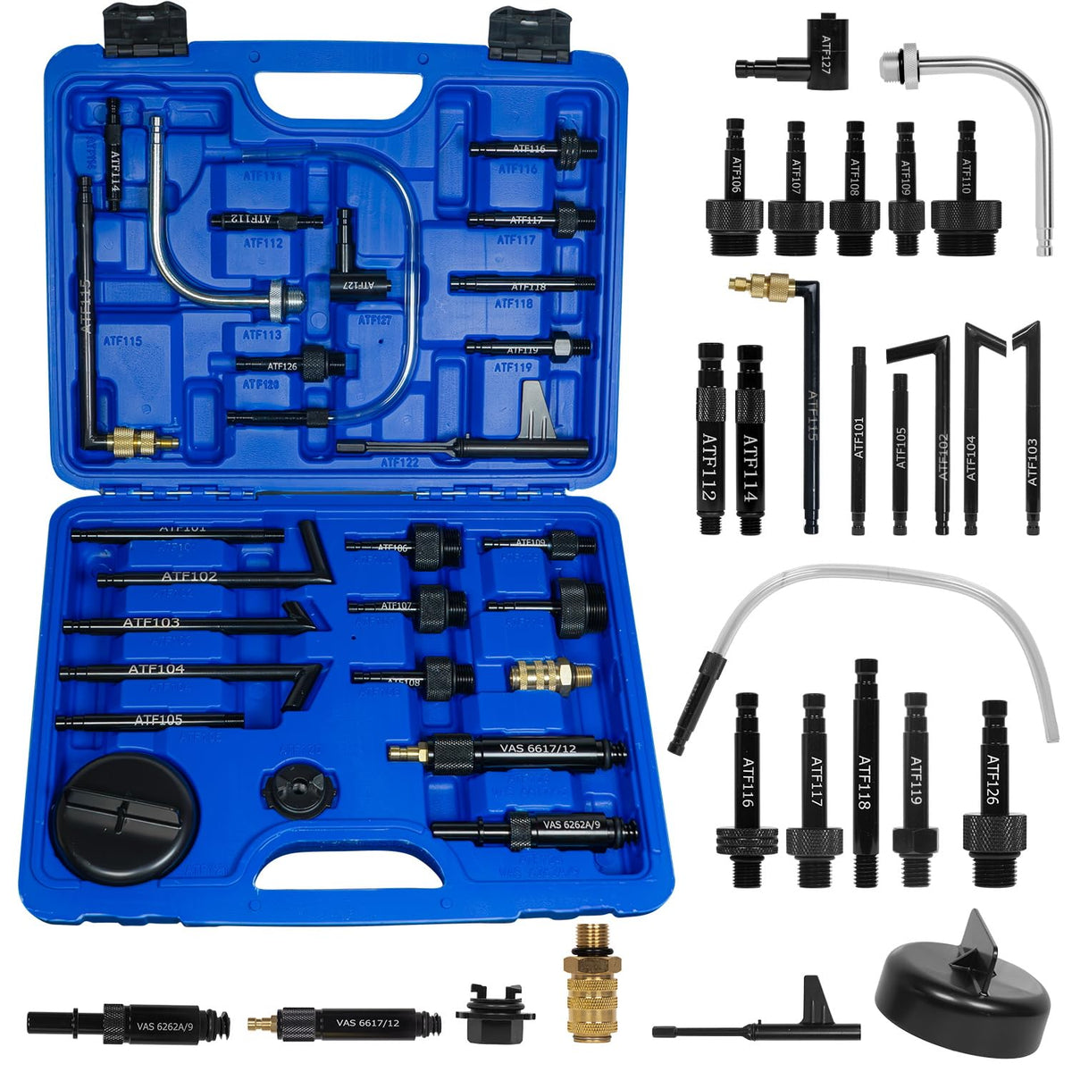 APOWFIX kit open case showing organized adapters and quick access benefit
