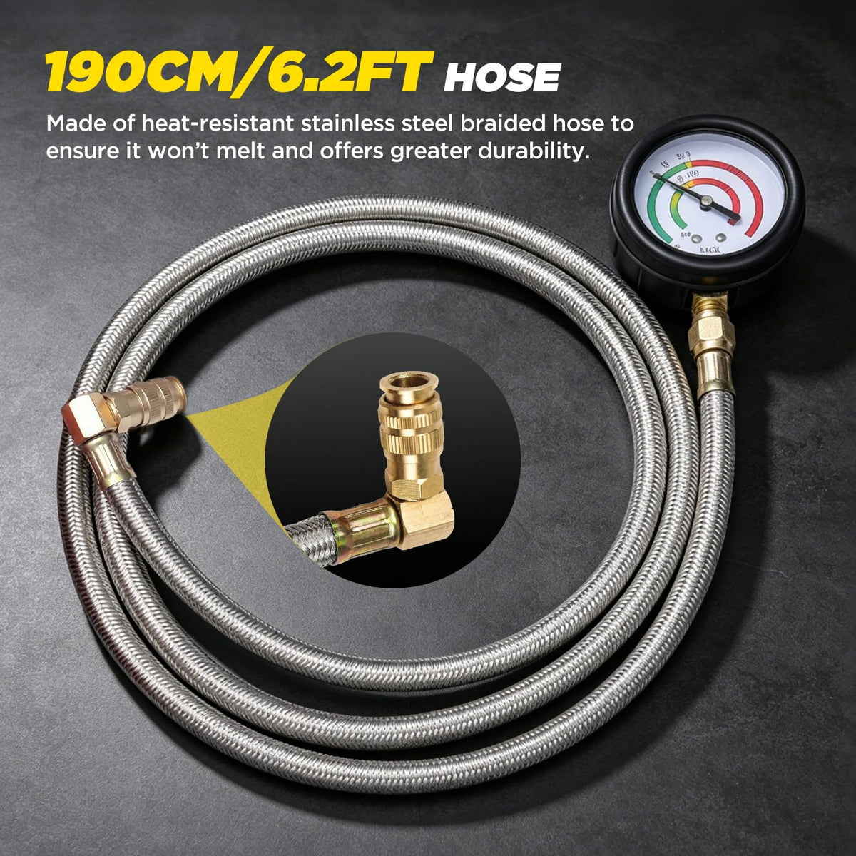 APOWFIX brass adapters and right-angle coupler arranged, corrosion resistance benefit