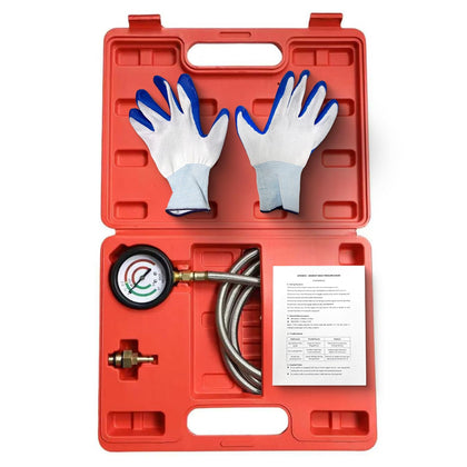 APOWFIX front view of complete gauge kit showing components and case, durable storage benefit