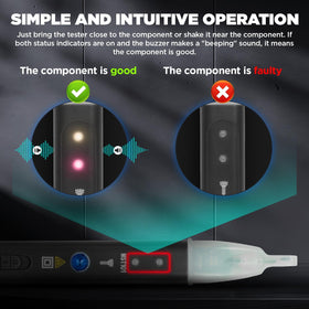 APOWFIX pen tester inside an engine bay diagnosing coils without removal