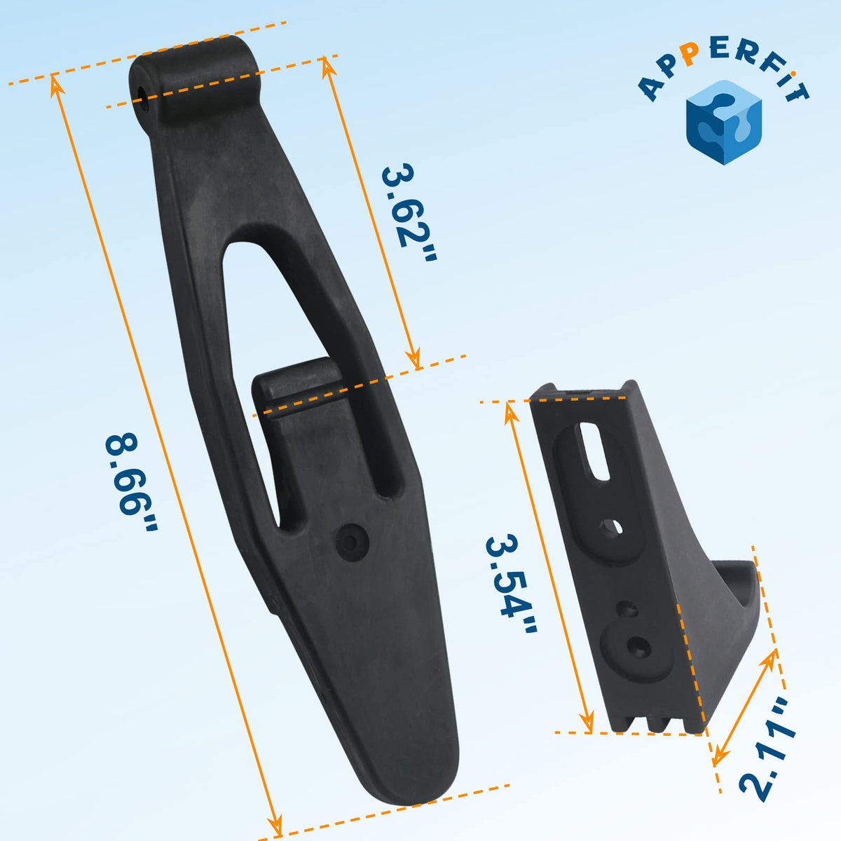 APPERFiT bracket and bolt layout illustrating ready-to-fit hardware advantage