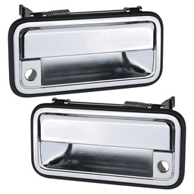 APPERFiT chrome front door handles showing packaged set and warranty benefit