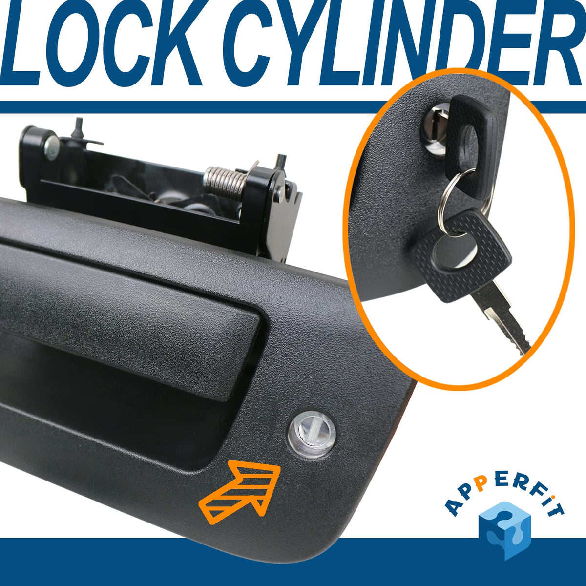 APPERFiT lock cylinder with two keys highlighting secure keyed access