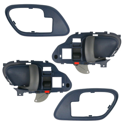 APPERFiT front view of blue inner door handle and bezel kit showing complete package benefit