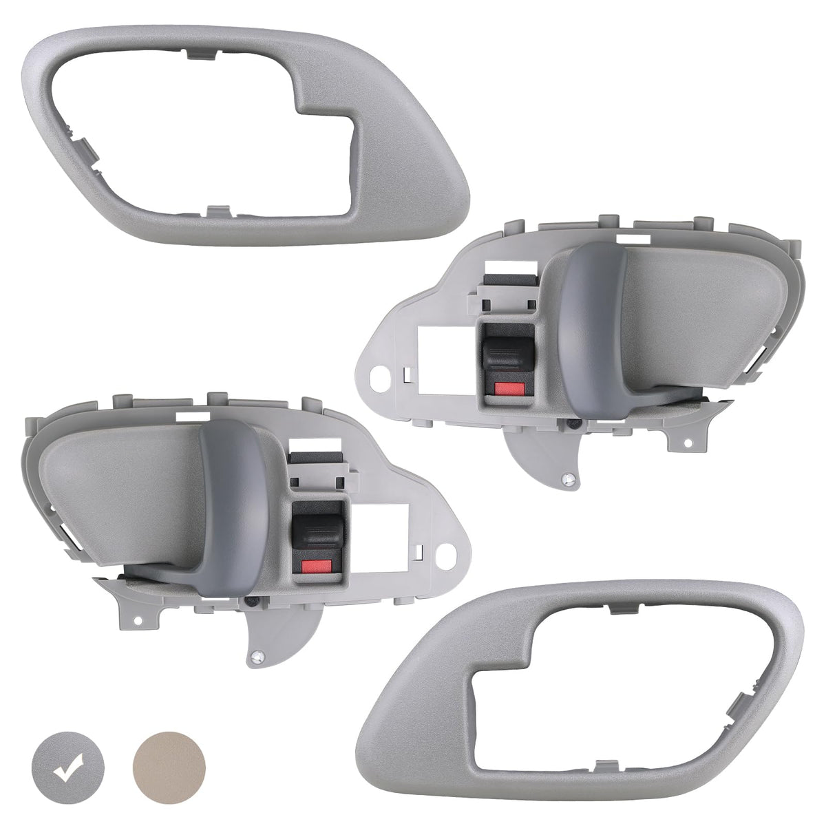 APPERFiT front packaging showing complete gray handle and bezel kit, restores cabin look