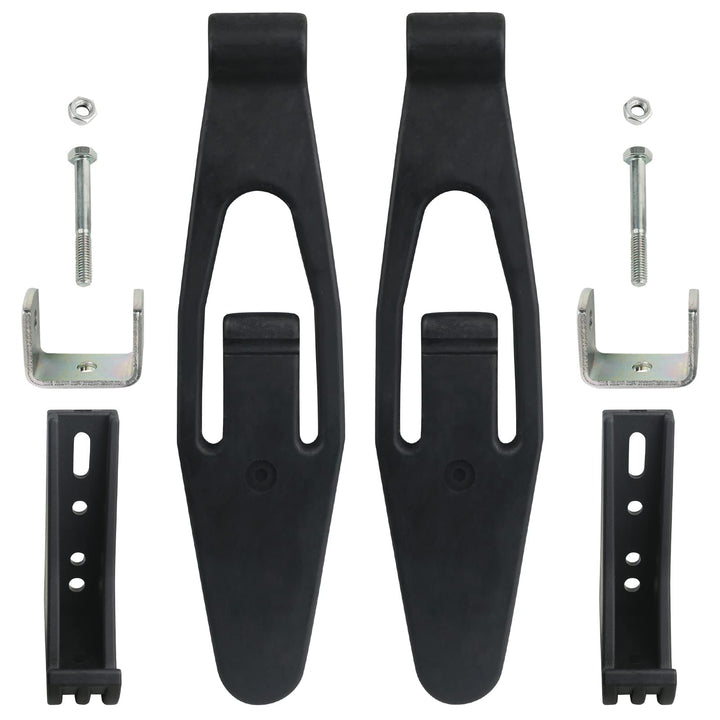 APPERFiT front view of hood strap kit showing all included parts for quick install