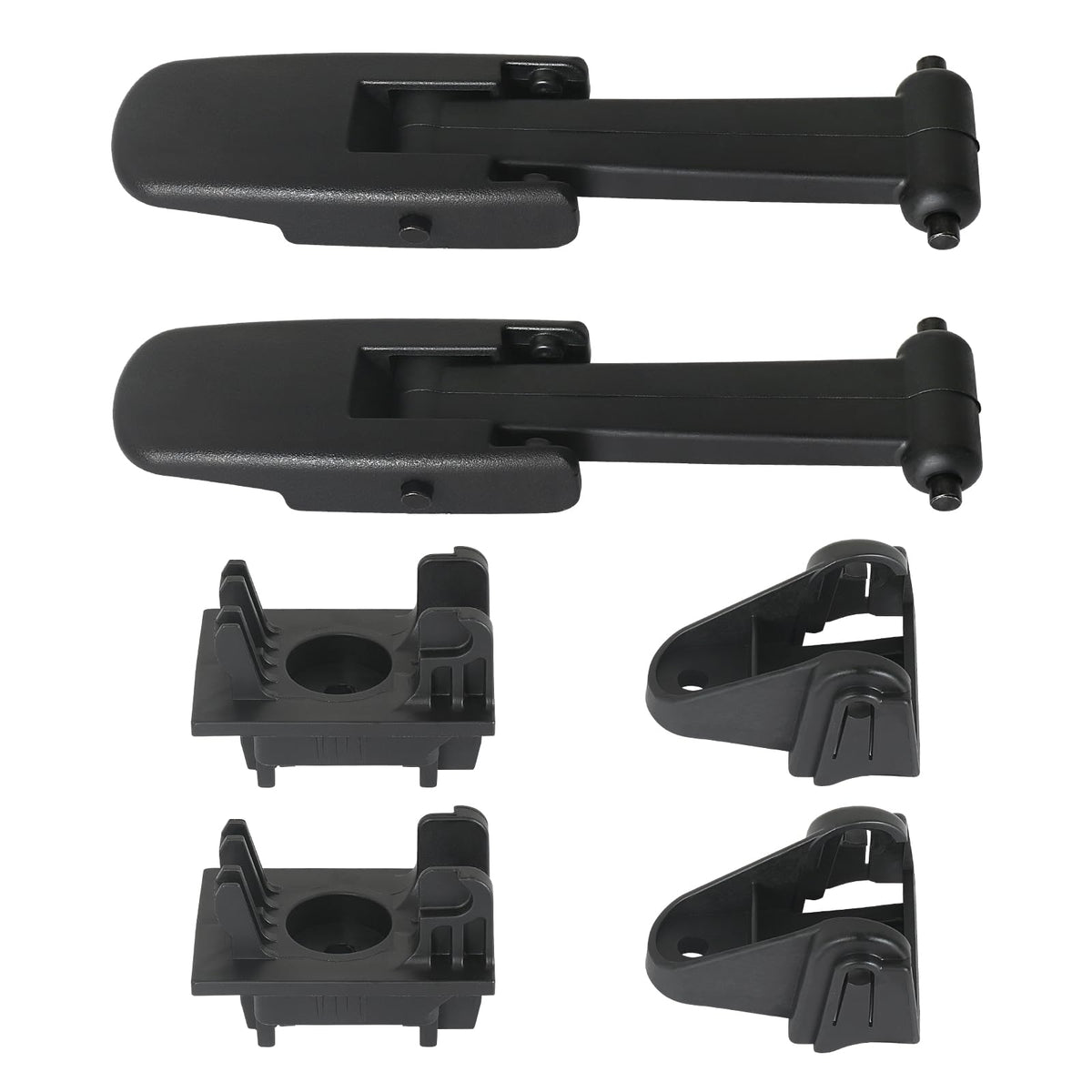 APPERFiT front view of hood strap kit showing complete 2-pack and brackets, durable replacement