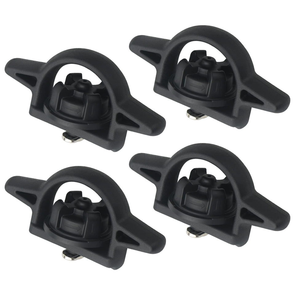 APPERFiT front view of packaged four-piece tie-down cleats showing fit and finish benefit
