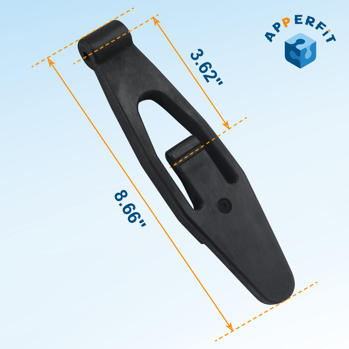 APPERFiT hood latch base beside ruler for scale, helps confirm correct size fitment