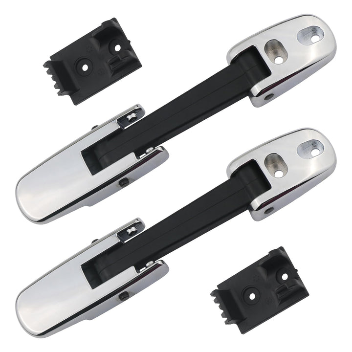 APPERFiT front view of chrome hood latch strap showing secure fit benefit
