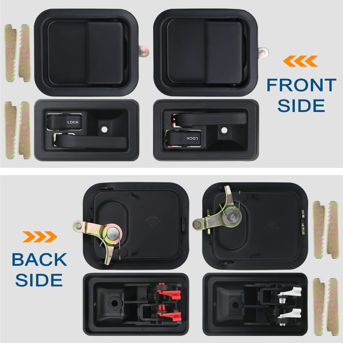APPERFiT interior handle fitted inside a Jeep door showing clean appearance and reliable function