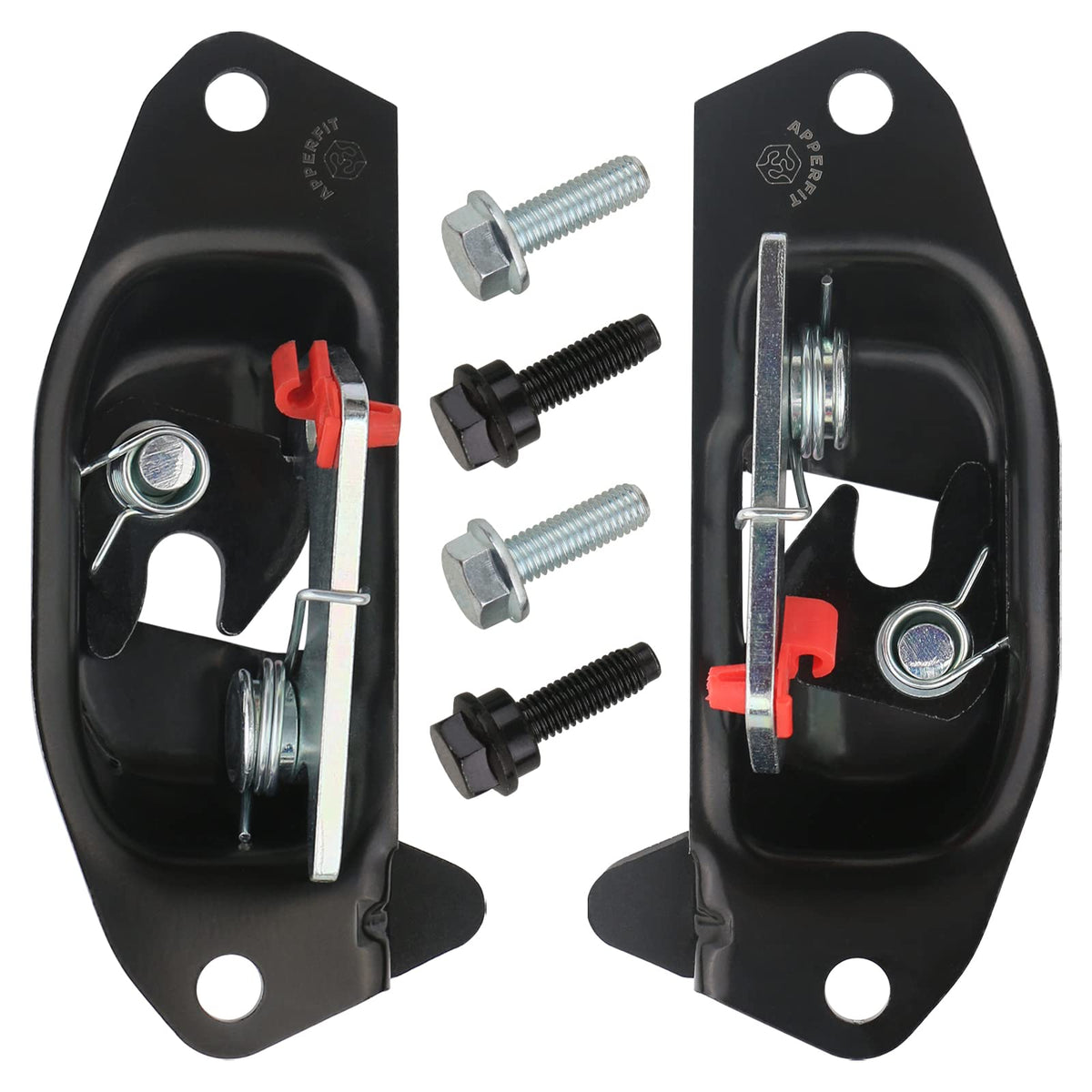 APPERFiT latch next to ruler showing exact OEM-compatible dimensions