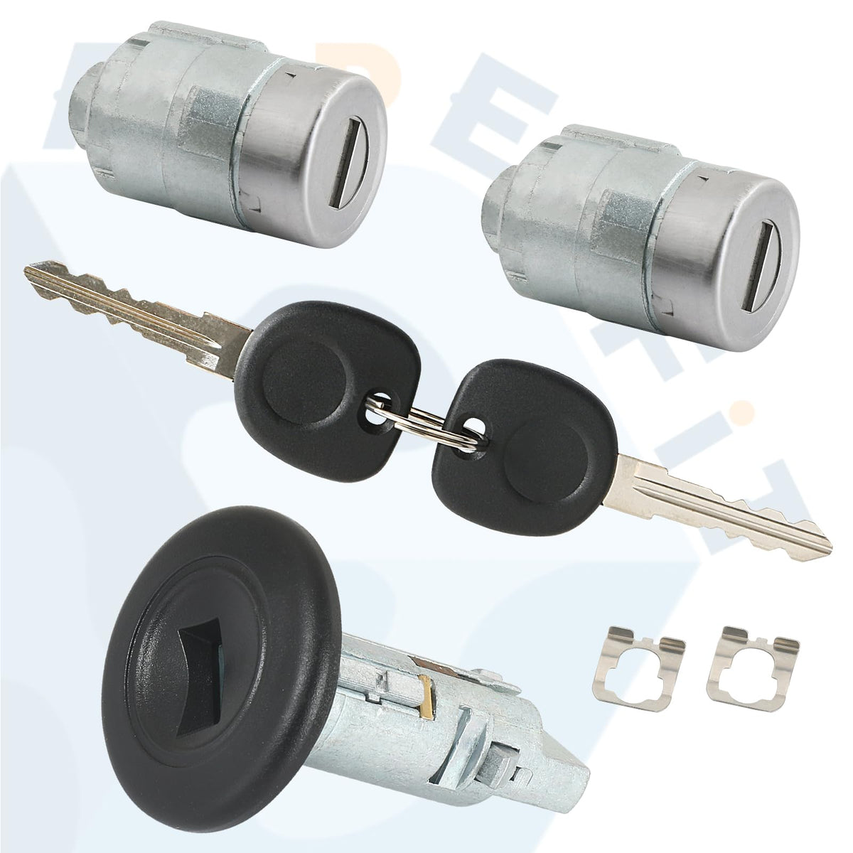APPERFiT lock cylinder beside ruler showing accurate OEM-sized dimensions
