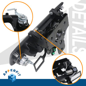 APPERFiT latch assembly side profile illustrating sturdy construction benefit
