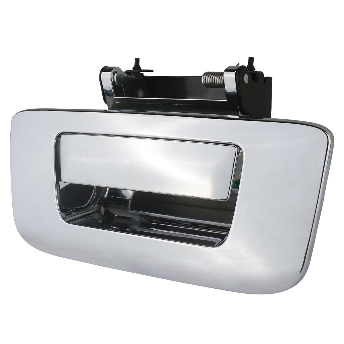 APPERFiT chrome tailgate handle front view showing clean fit and restored appearance