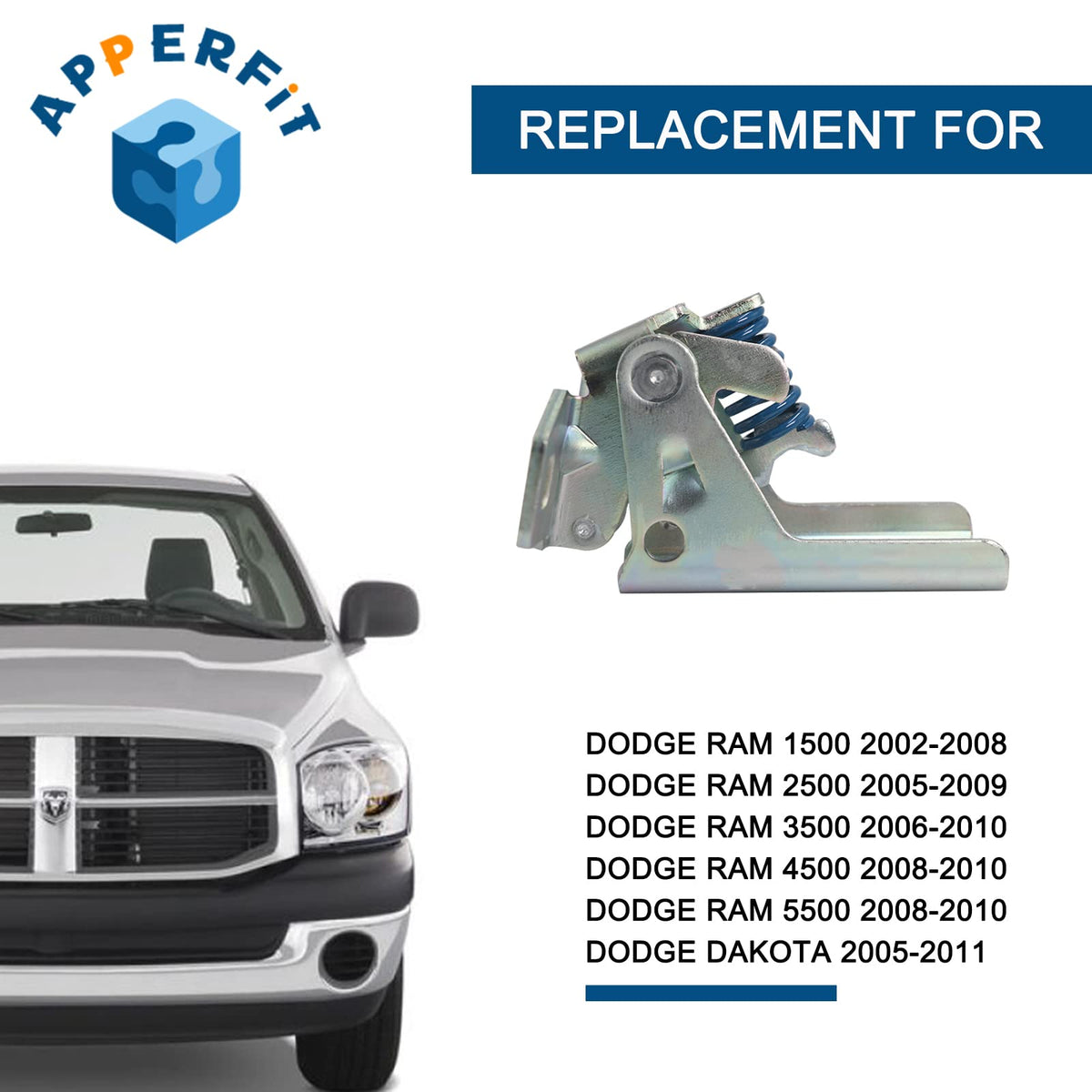 APPERFiT hinge installed on a truck door showing restored alignment benefit