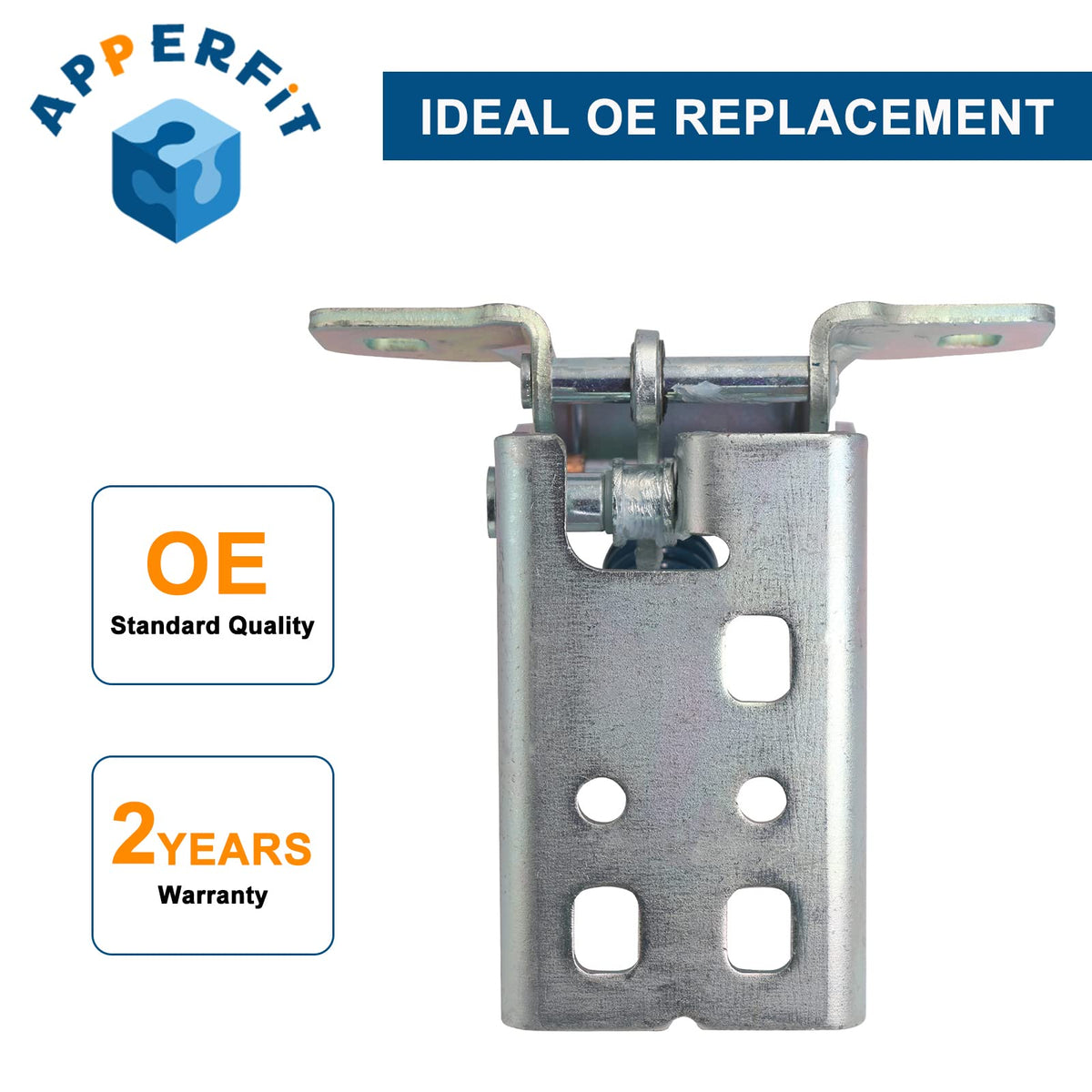 APPERFiT hinge beside ruler demonstrating correct OEM dimensions benefit