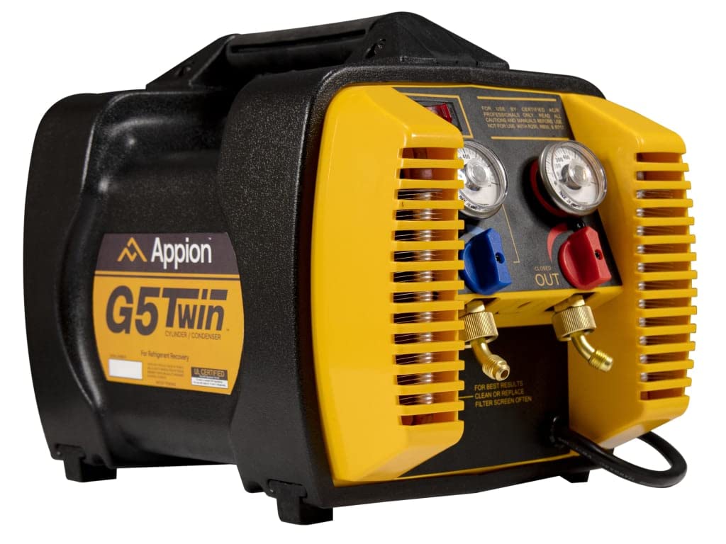 APPION G5TWIN front view showing compact casing and ergonomic handle for easy transport