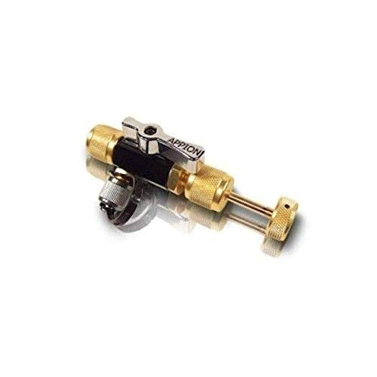 APPION MegaFlow front view showing tool and benefit of quick valve-core removal